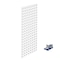 Triton Products (1) 30 In. W x 12 In. H White Epoxy 18-Gauge Steel Square Hole Pegboard Strip LBS-3W - alternate 1